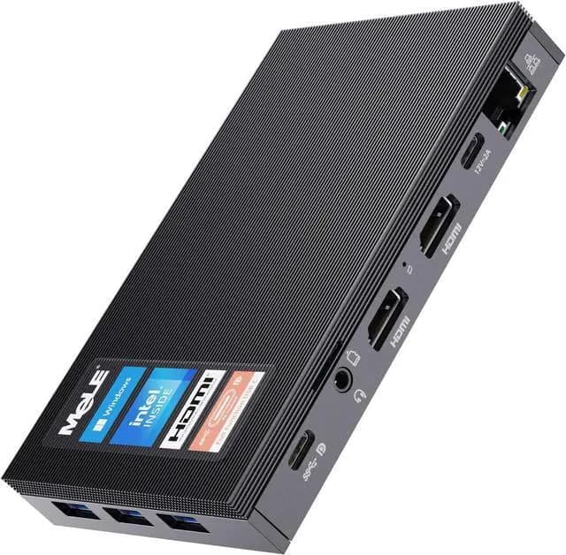 MeLE Quieter3C Fanless Mini PC Windows 11 Pro Celeron N5105 16GB 512GB Micro Computer with Full Function Type C Small Desktop WiFi6 Ethernet PXE  product image